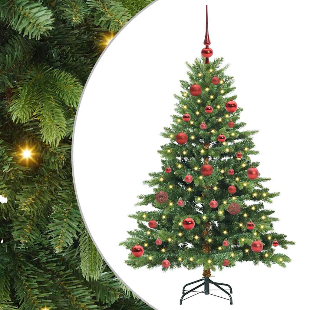 Kunstkerstboom met 150 LED met standaard Groen 150 cm PE en PVC