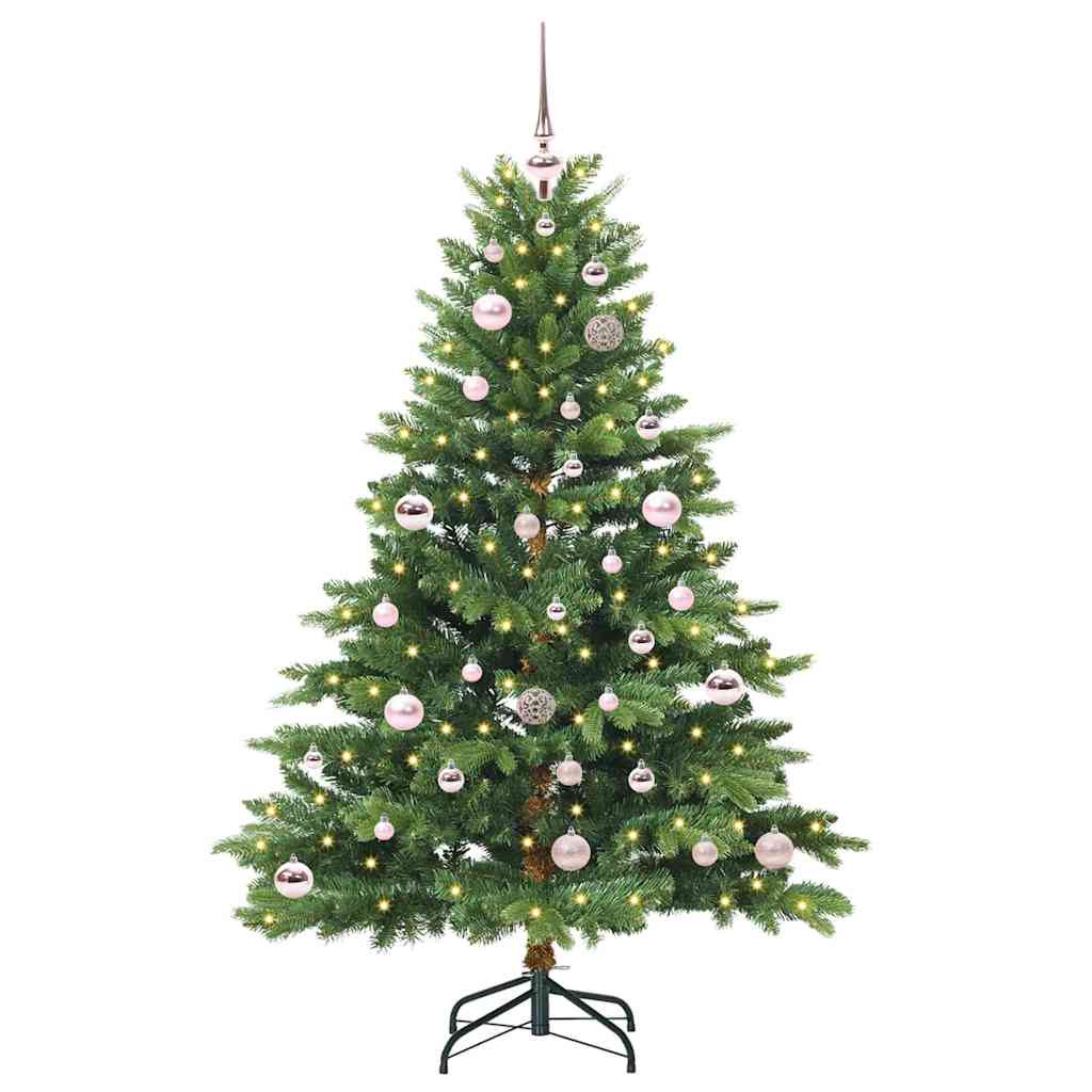 Kunstkerstboom met 150 LED met standaard Groen 150 cm PE en PVC