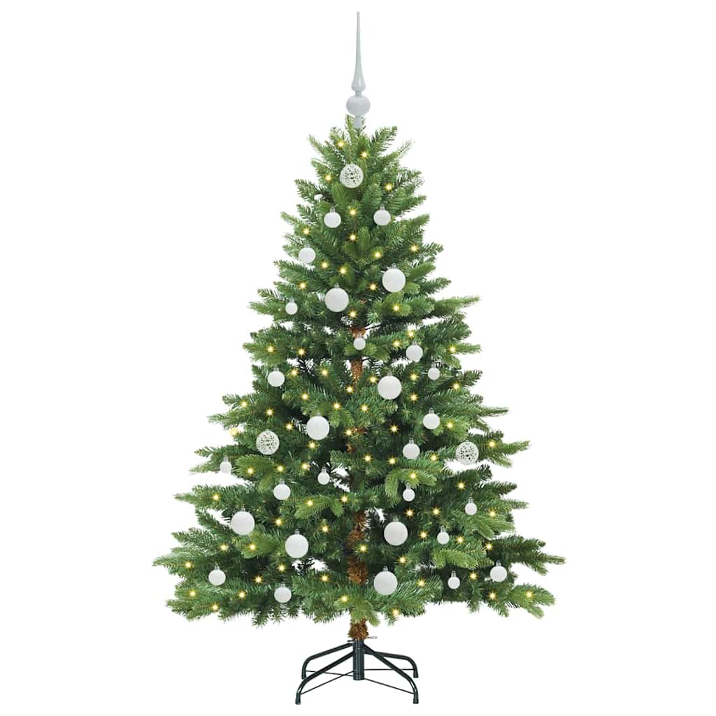 Kunstkerstboom met 150 LED met standaard Groen 150 cm PE en PVC
