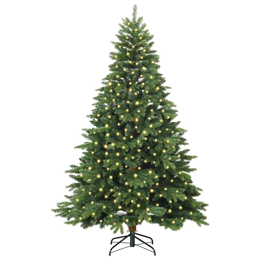 Kunstkerstboom met 300 LED met standaard Groen 180 cm PE en PVC