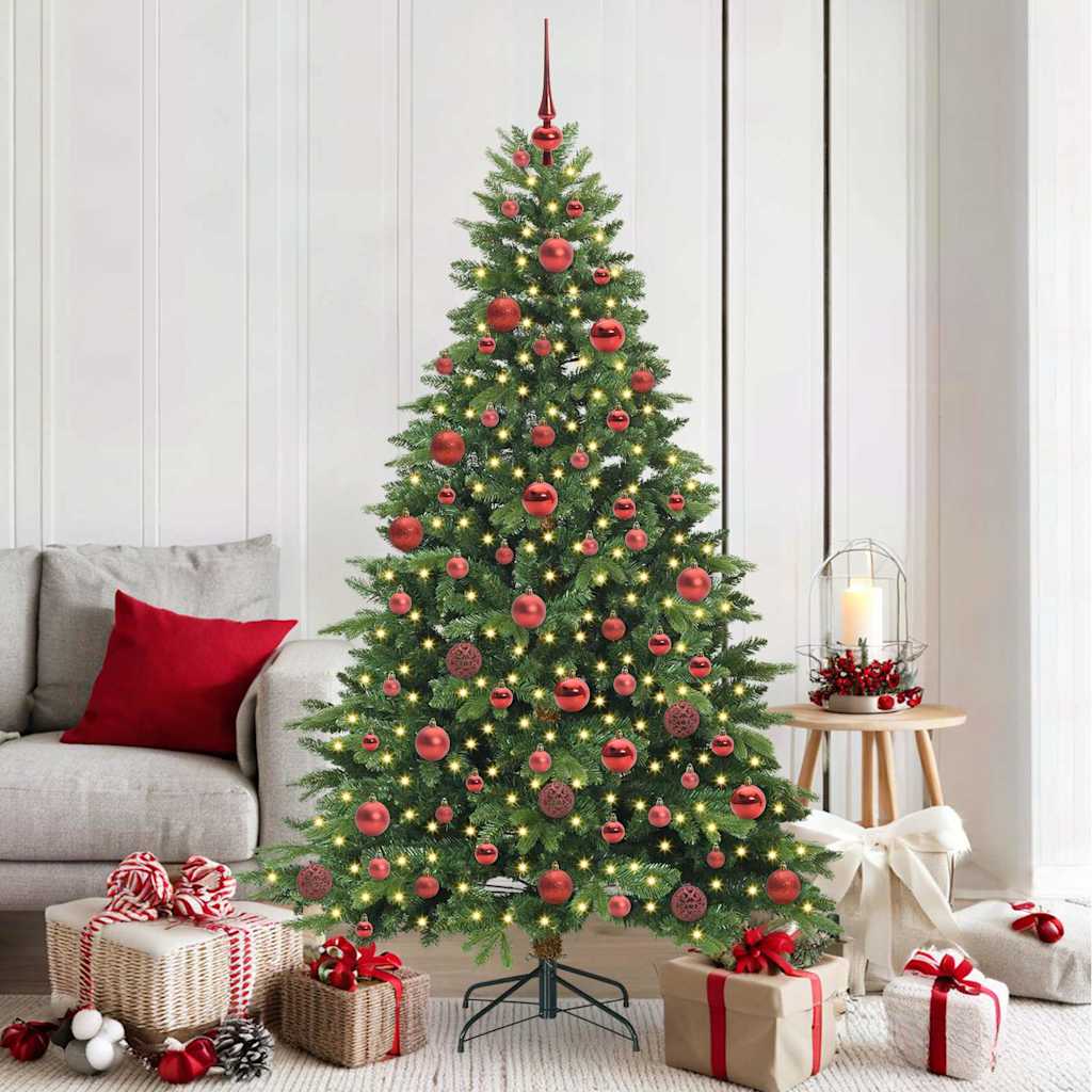 Kunstkerstboom met 300 LED met standaard Groen 180 cm PE en PVC