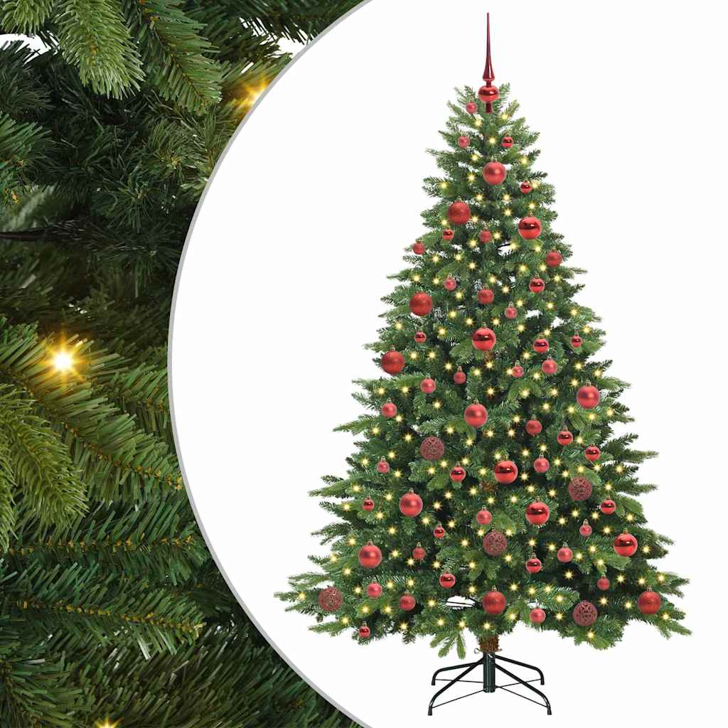 Kunstkerstboom met 300 LED met standaard Groen 180 cm PE en PVC
