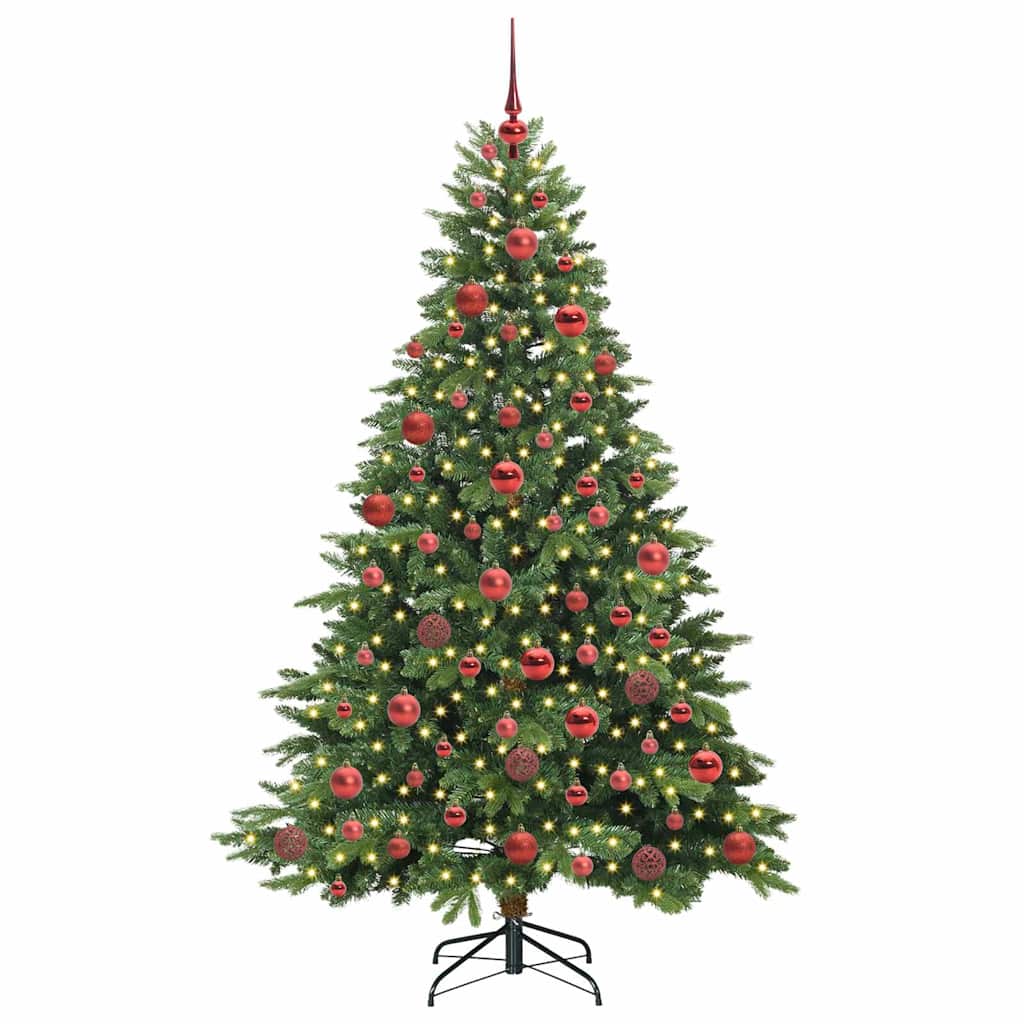 Kunstkerstboom met 300 LED met standaard Groen 180 cm PE en PVC