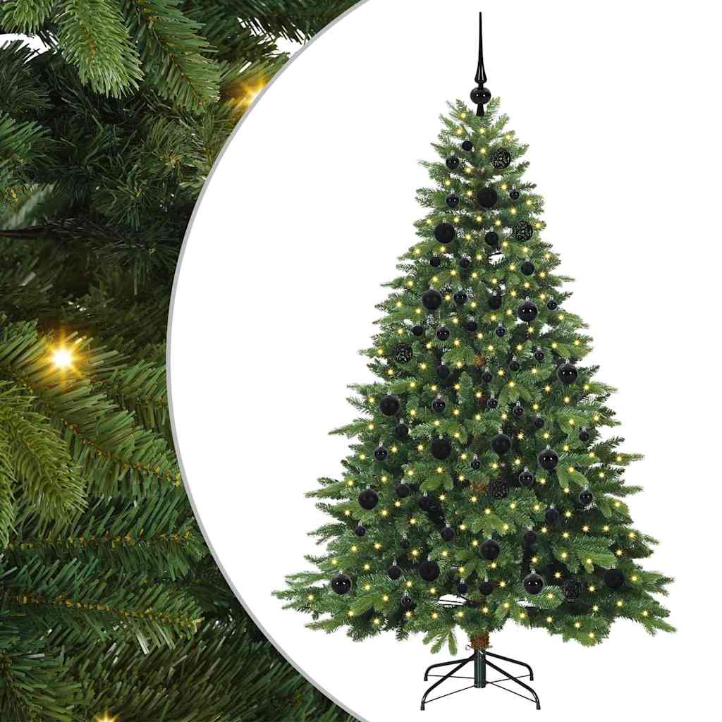 Kunstkerstboom met 300 LED met standaard Groen 180 cm PE en PVC