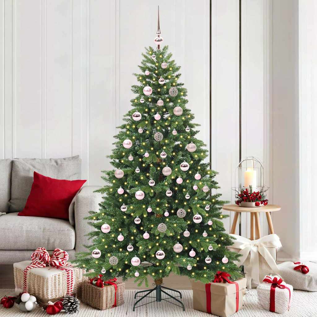 Kunstkerstboom met 300 LED met standaard Groen 180 cm PE en PVC