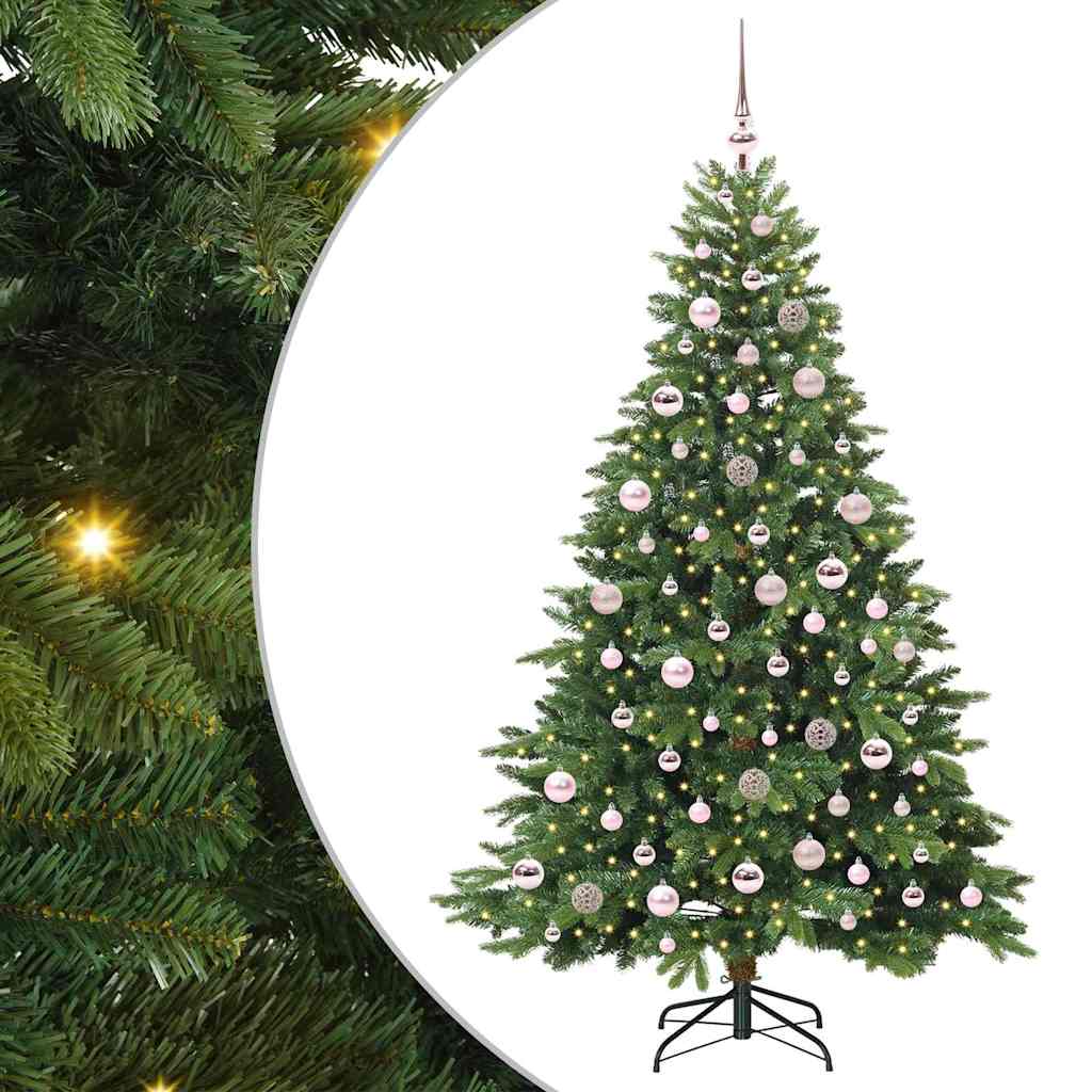 Kunstkerstboom met 300 LED met standaard Groen 180 cm PE en PVC