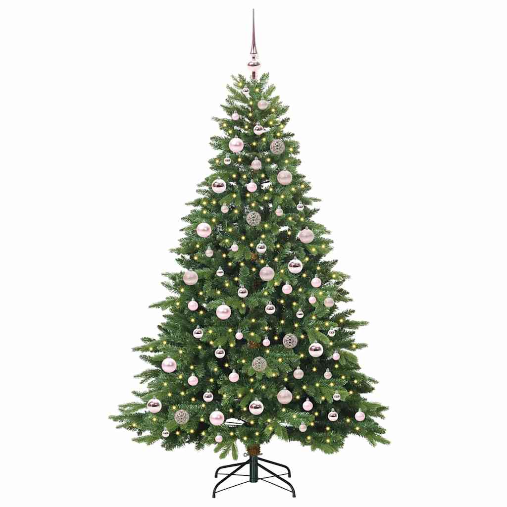 Kunstkerstboom met 300 LED met standaard Groen 180 cm PE en PVC