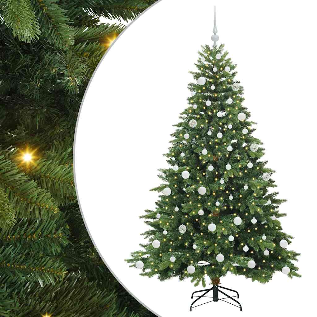Kunstkerstboom met 300 LED met standaard Groen 180 cm PE en PVC