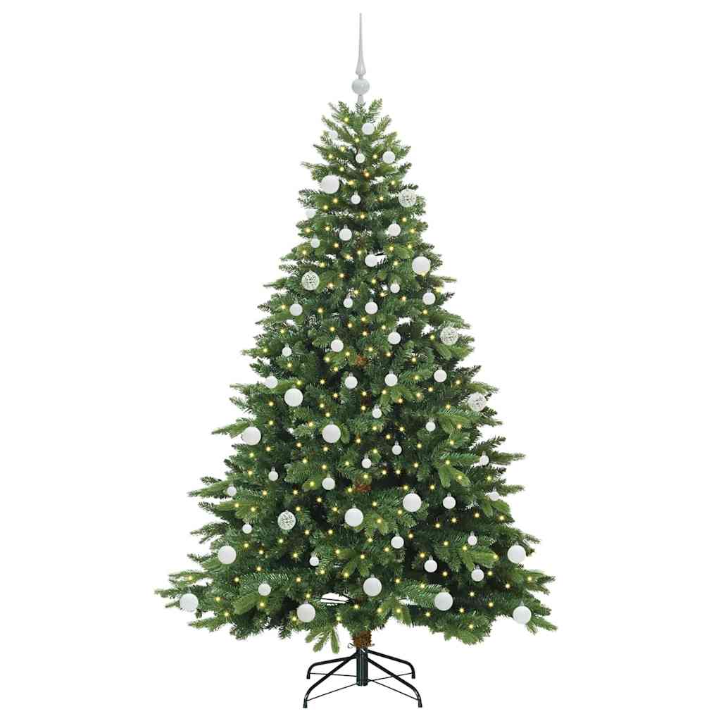 Kunstkerstboom met 300 LED met standaard Groen 180 cm PE en PVC
