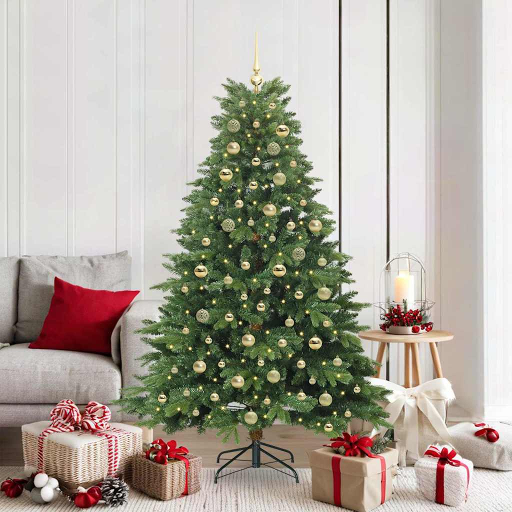 Kunstkerstboom met 300 LED met standaard Groen 180 cm PE en PVC