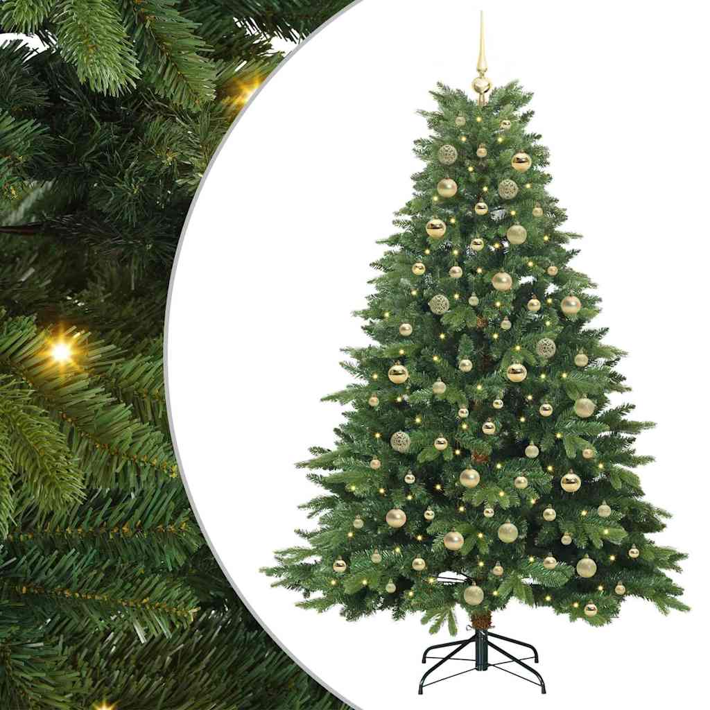 Kunstkerstboom met 300 LED met standaard Groen 180 cm PE en PVC