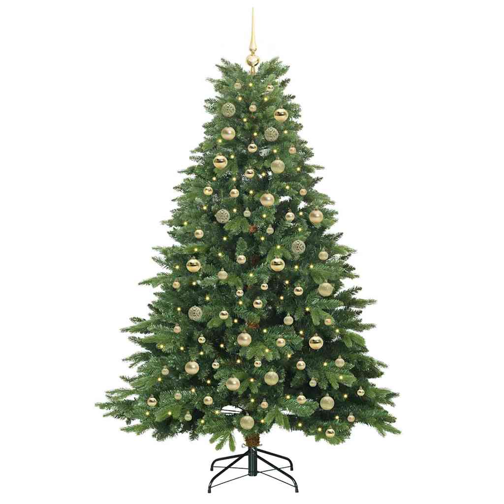 Kunstkerstboom met 300 LED met standaard Groen 180 cm PE en PVC