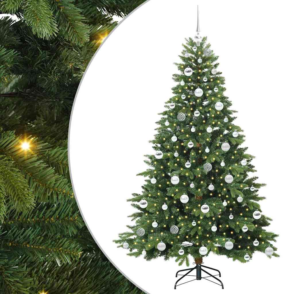 Kunstkerstboom met 300 LED met standaard Groen 180 cm PE en PVC
