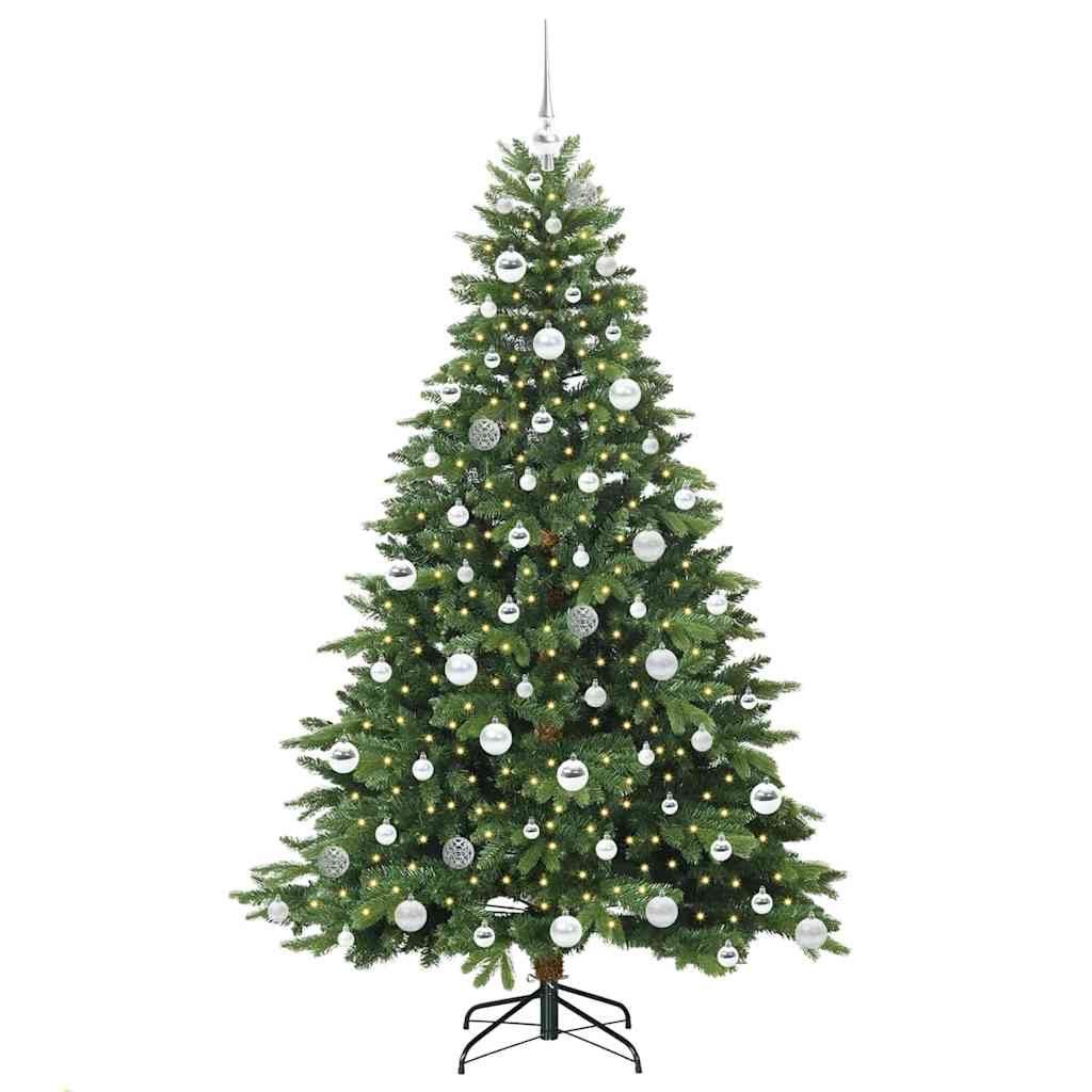 Kunstkerstboom met 300 LED met standaard Groen 180 cm PE en PVC