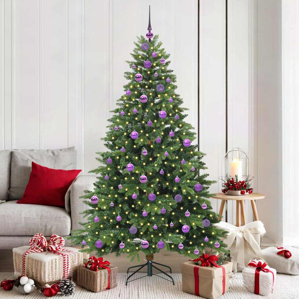 Kunstkerstboom met 300 LED met standaard Groen 180 cm PE en PVC