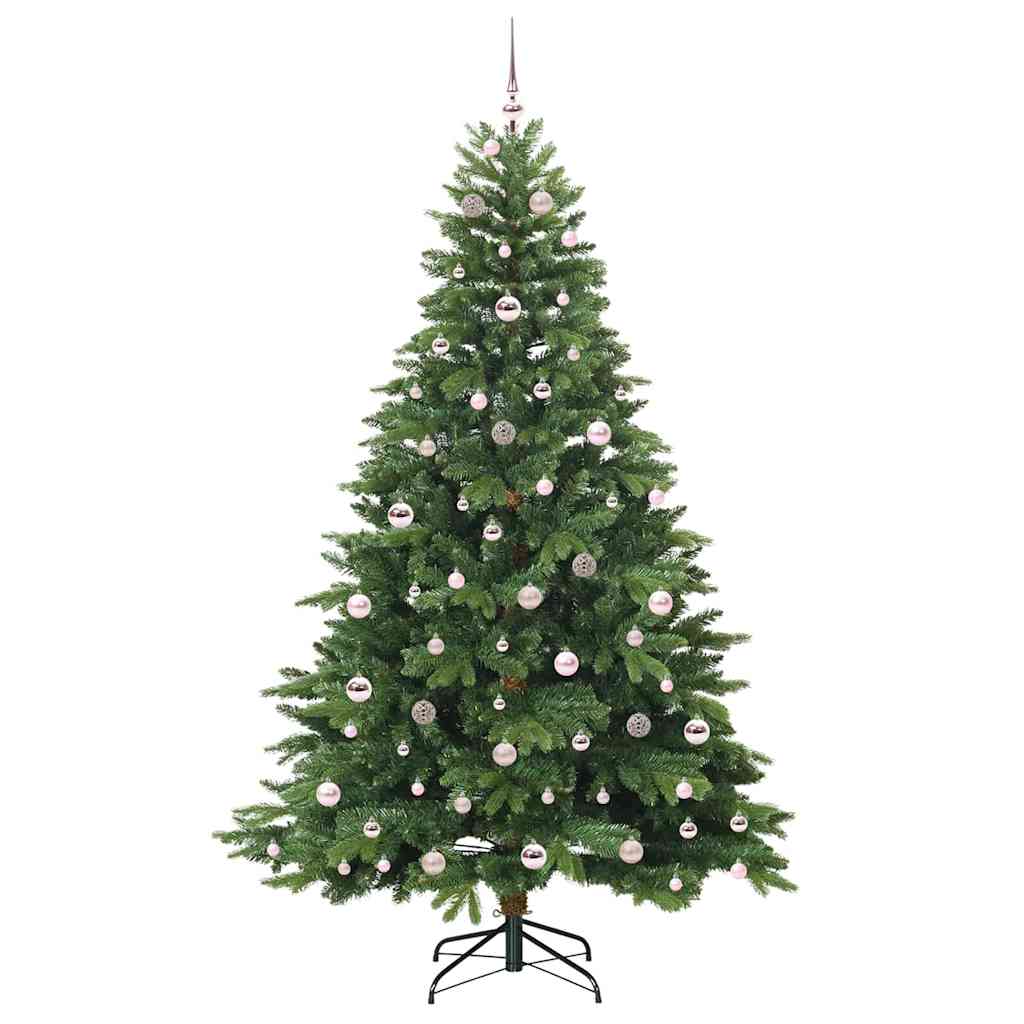 Kunstkerstboom met 300 LED met standaard Groen 210 cm PE en PVC
