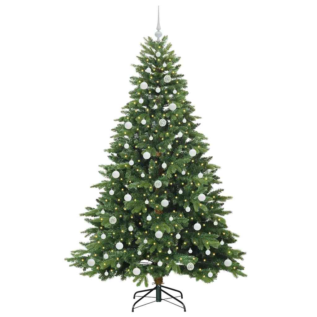 Kunstkerstboom met 300 LED met standaard Groen 210 cm PE en PVC