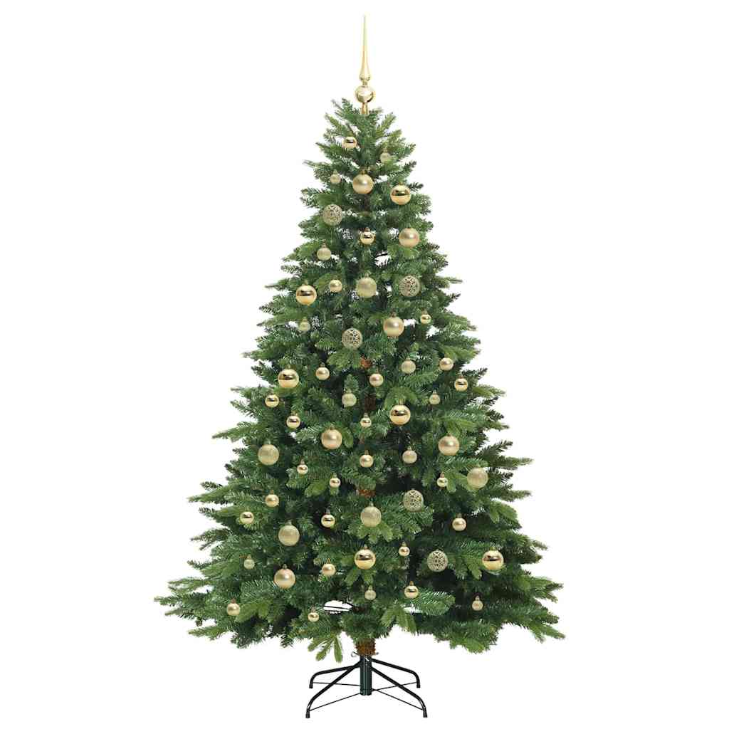Kunstkerstboom met 300 LED met standaard Groen 210 cm PE en PVC