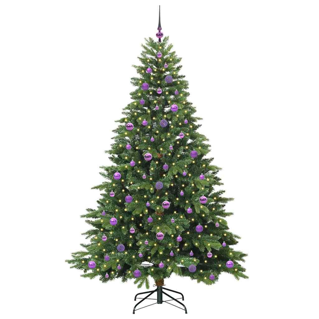 Kunstkerstboom met 300 LED met standaard Groen 210 cm PE en PVC
