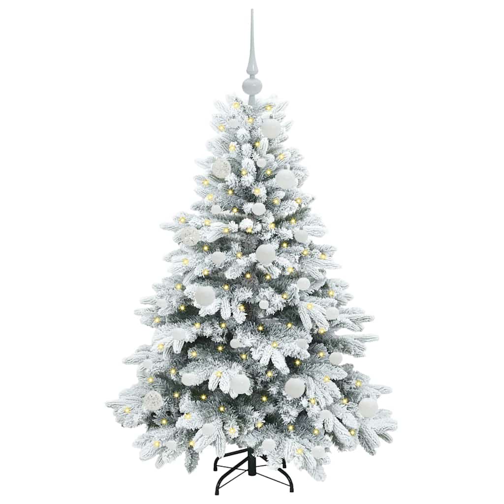 Kunstkerstboom met 150 LED met standaard Groen 120 cm PE en PVC