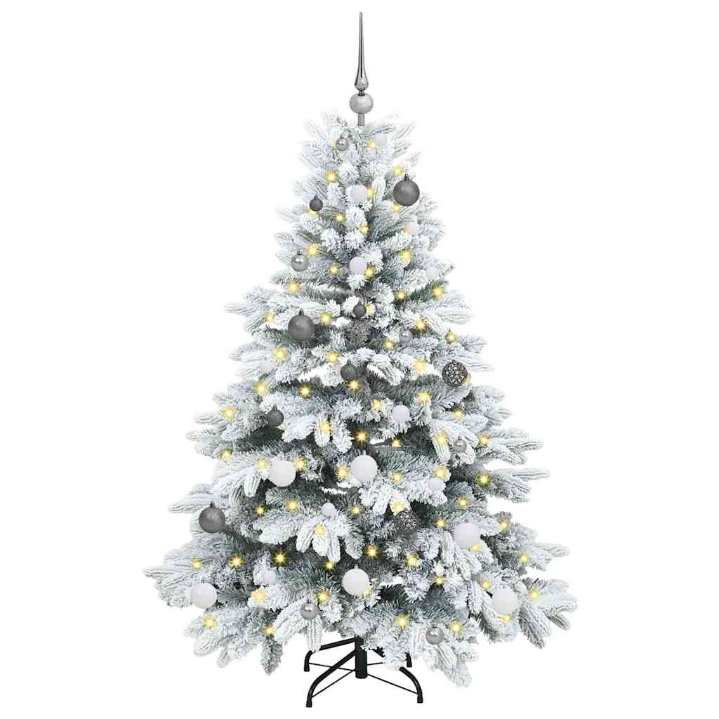 Kunstkerstboom met 150 LED met standaard Groen 150 cm PE en PVC