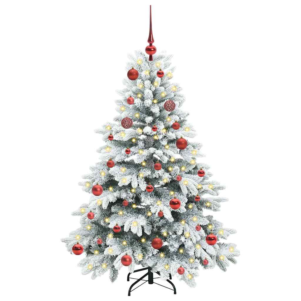 Kunstkerstboom met 150 LED met standaard Groen 150 cm PE en PVC