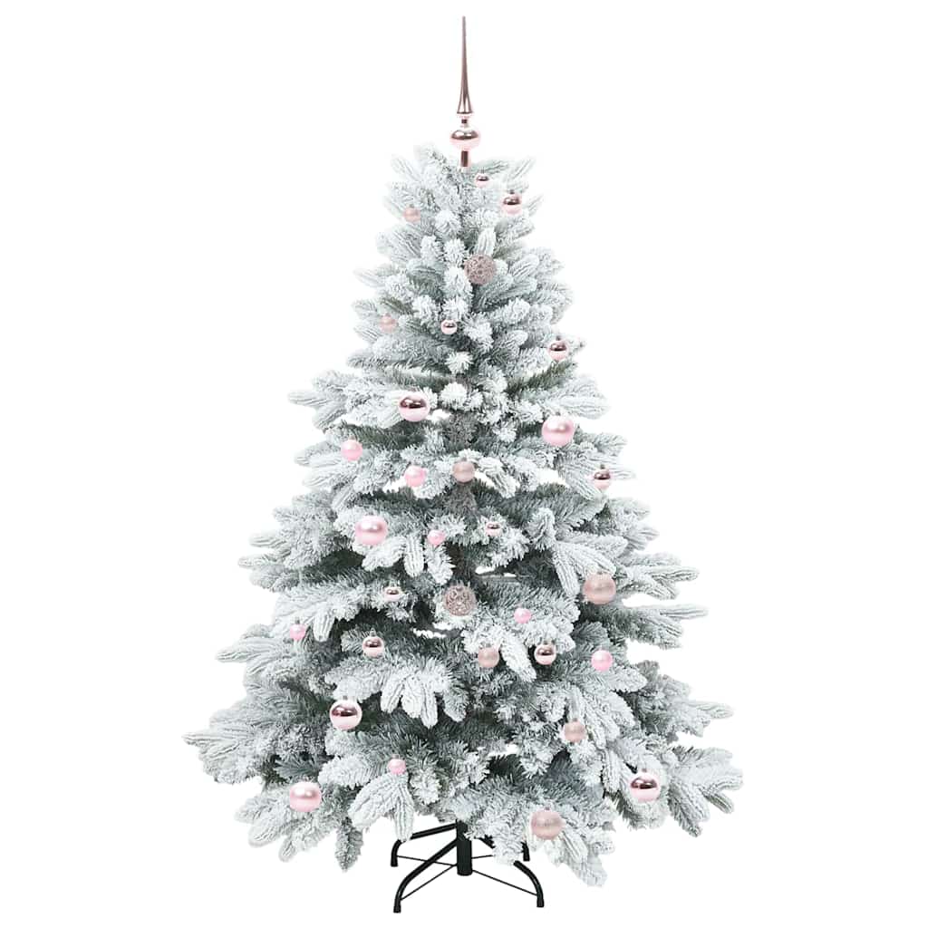 Kunstkerstboom met 150 LED met standaard Groen 150 cm PE en PVC