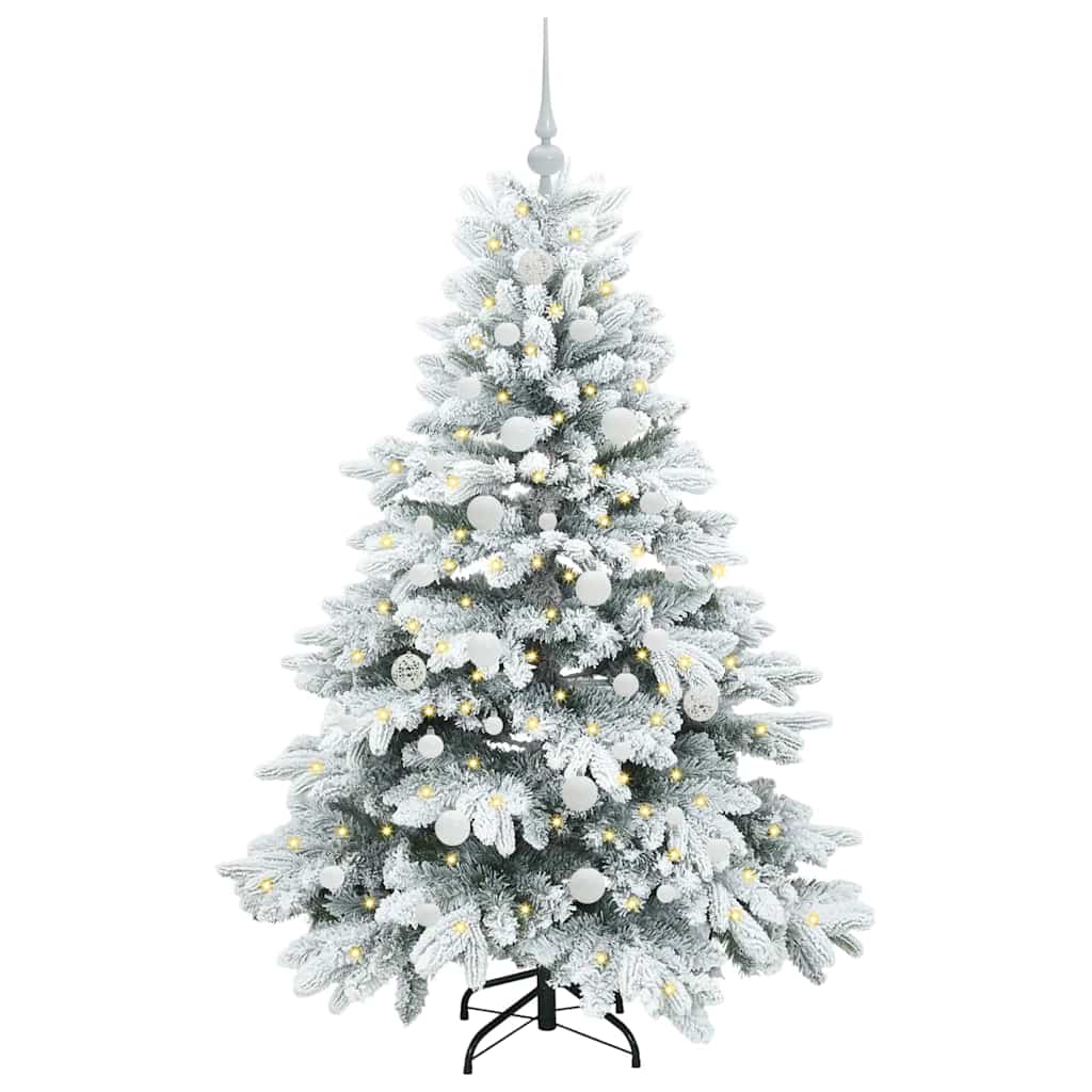 Kunstkerstboom met 150 LED met standaard Groen 150 cm PE en PVC