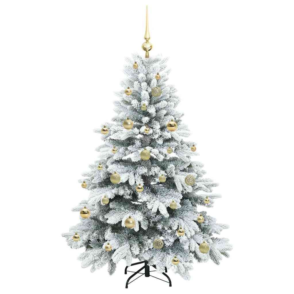Kunstkerstboom met 150 LED met standaard Groen 150 cm PE en PVC