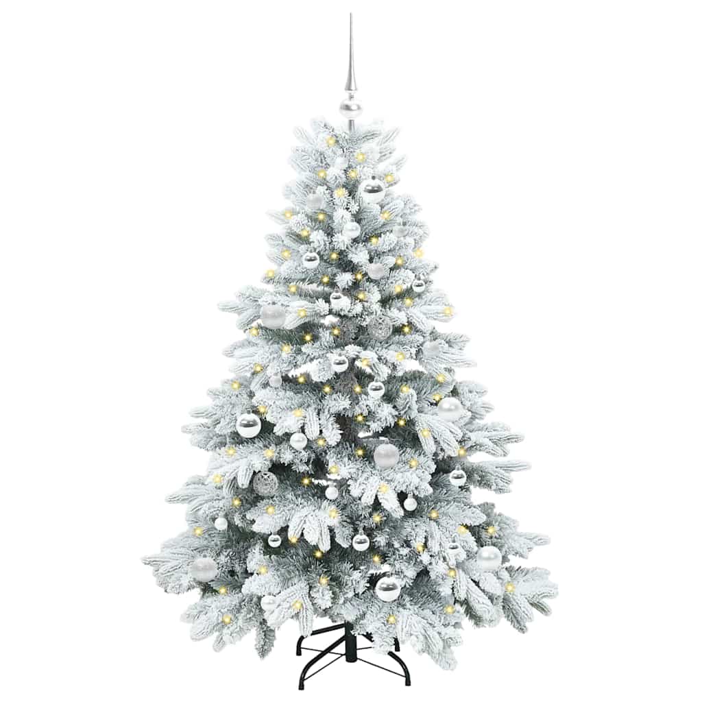 Kunstkerstboom met 150 LED met standaard Groen 150 cm PE en PVC