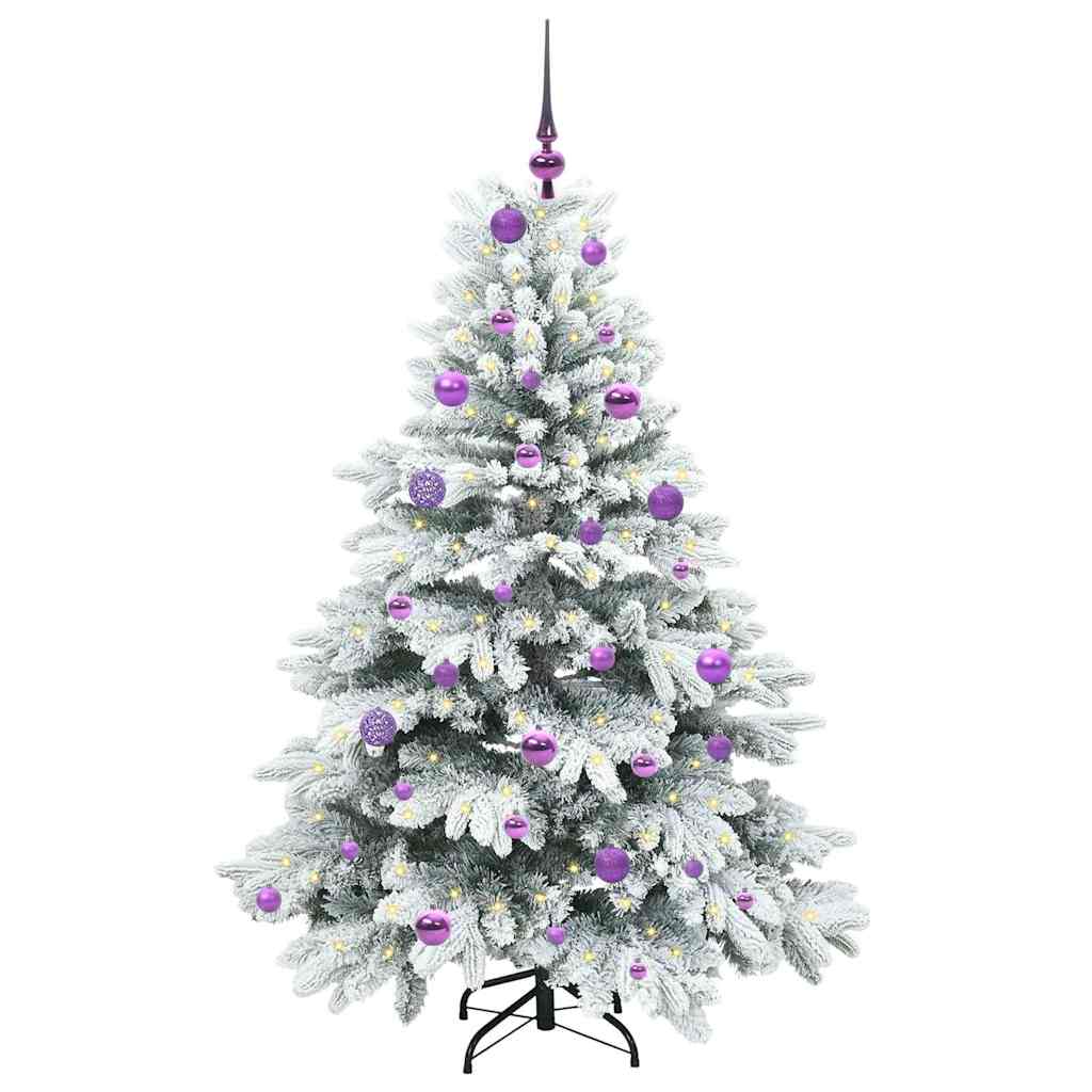 Kunstkerstboom met 150 LED met standaard Groen 150 cm PE en PVC