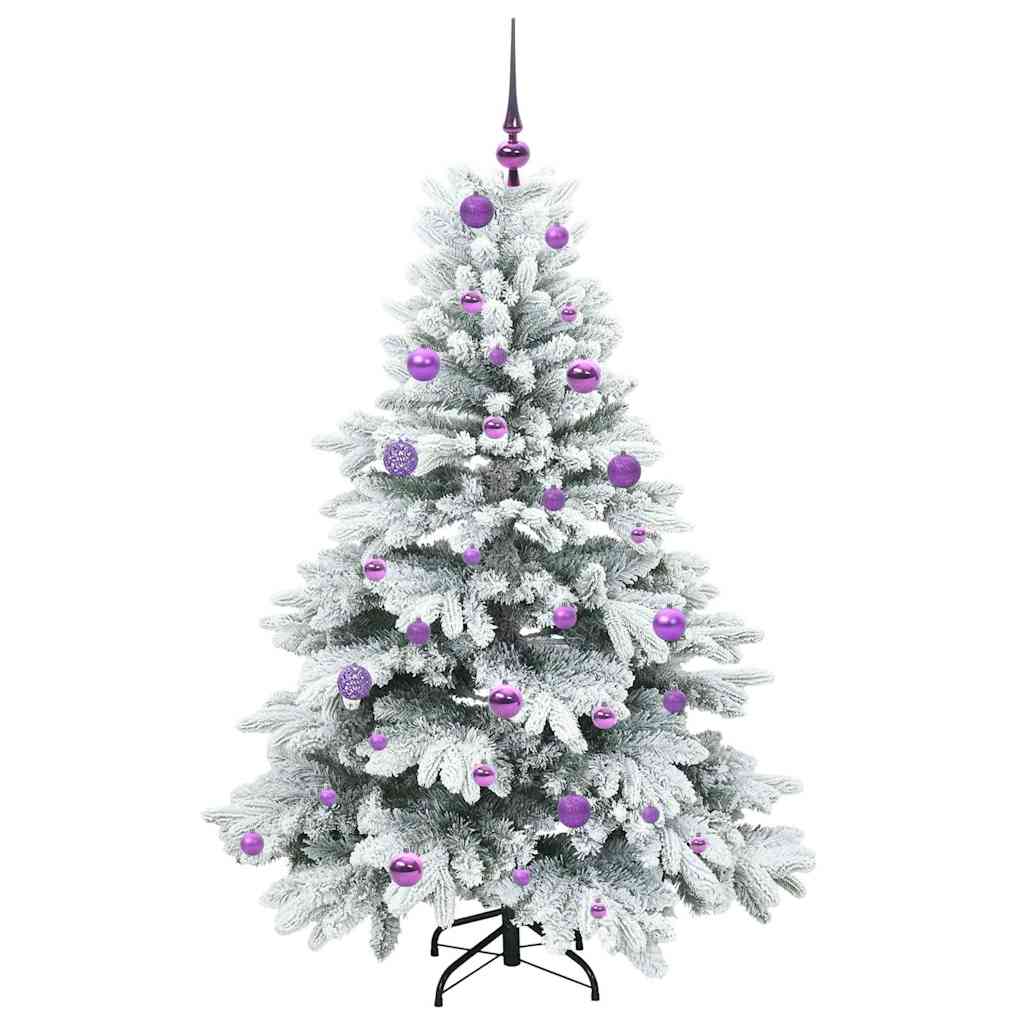 Kunstkerstboom met 150 LED met standaard Groen 150 cm PE en PVC