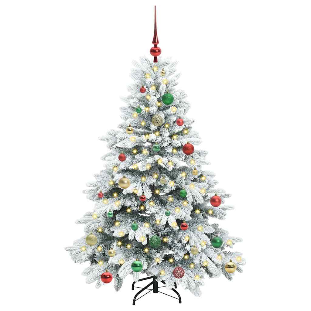 Kunstkerstboom met 150 LED met standaard Groen 150 cm PE en PVC