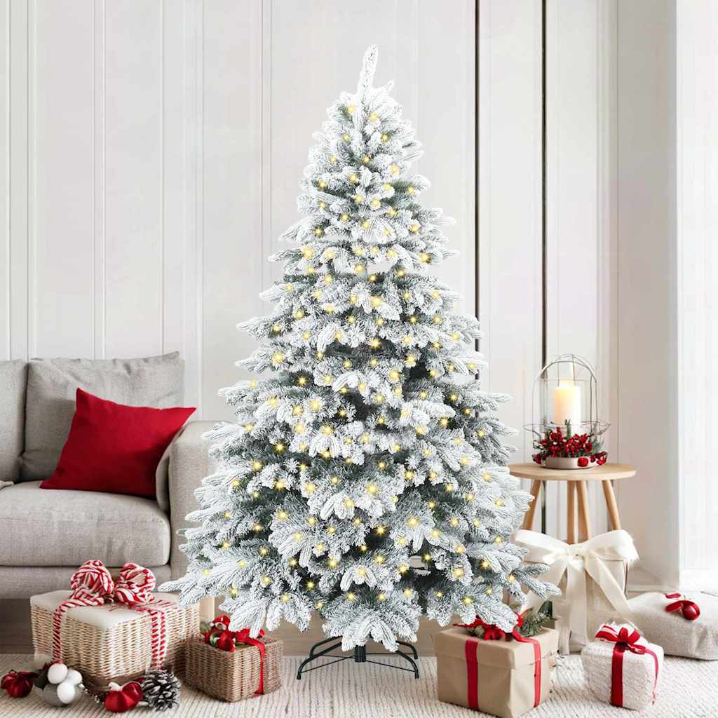 Kunstkerstboom met 300 LED met standaard Groen 180 cm PE en PVC