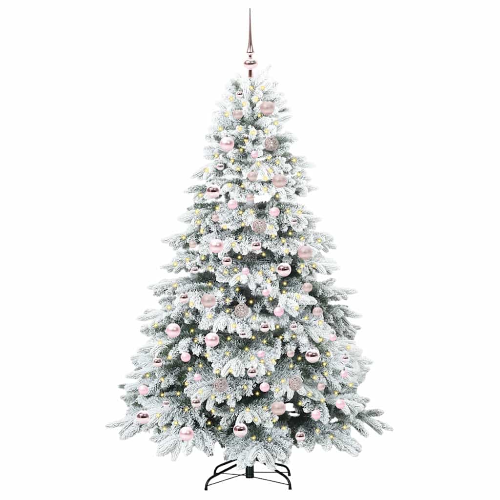 Kunstkerstboom met 300 LED met standaard Groen 180 cm PE en PVC