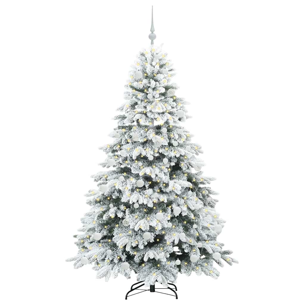 Kunstkerstboom met 300 LED met standaard Groen 180 cm PE en PVC