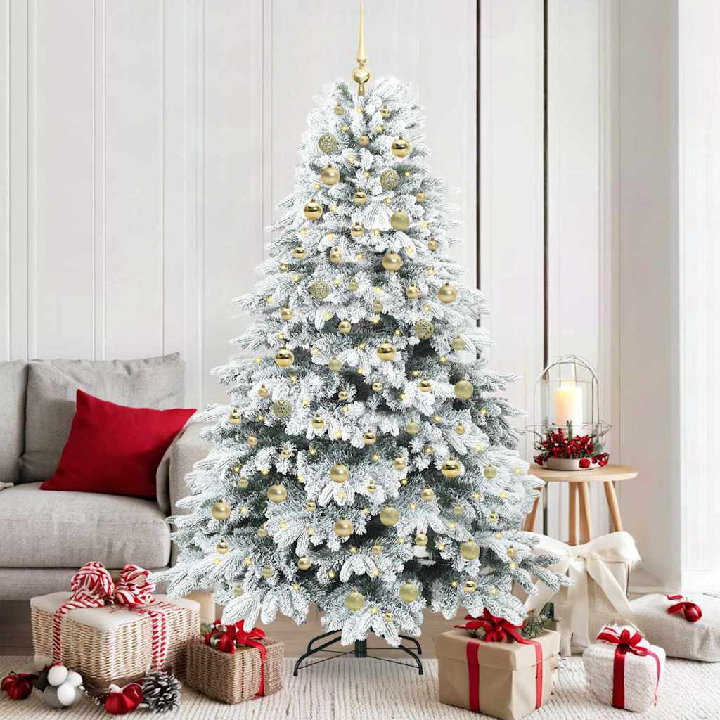 Kunstkerstboom met 300 LED met standaard Groen 180 cm PE en PVC