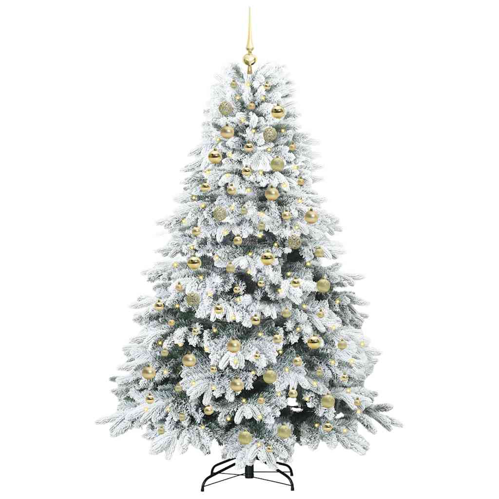 Kunstkerstboom met 300 LED met standaard Groen 180 cm PE en PVC