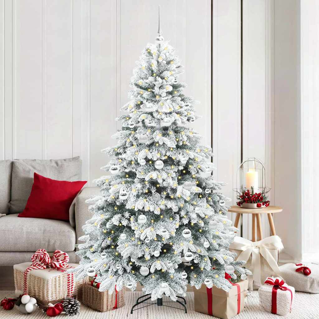 Kunstkerstboom met 300 LED met standaard Groen 180 cm PE en PVC