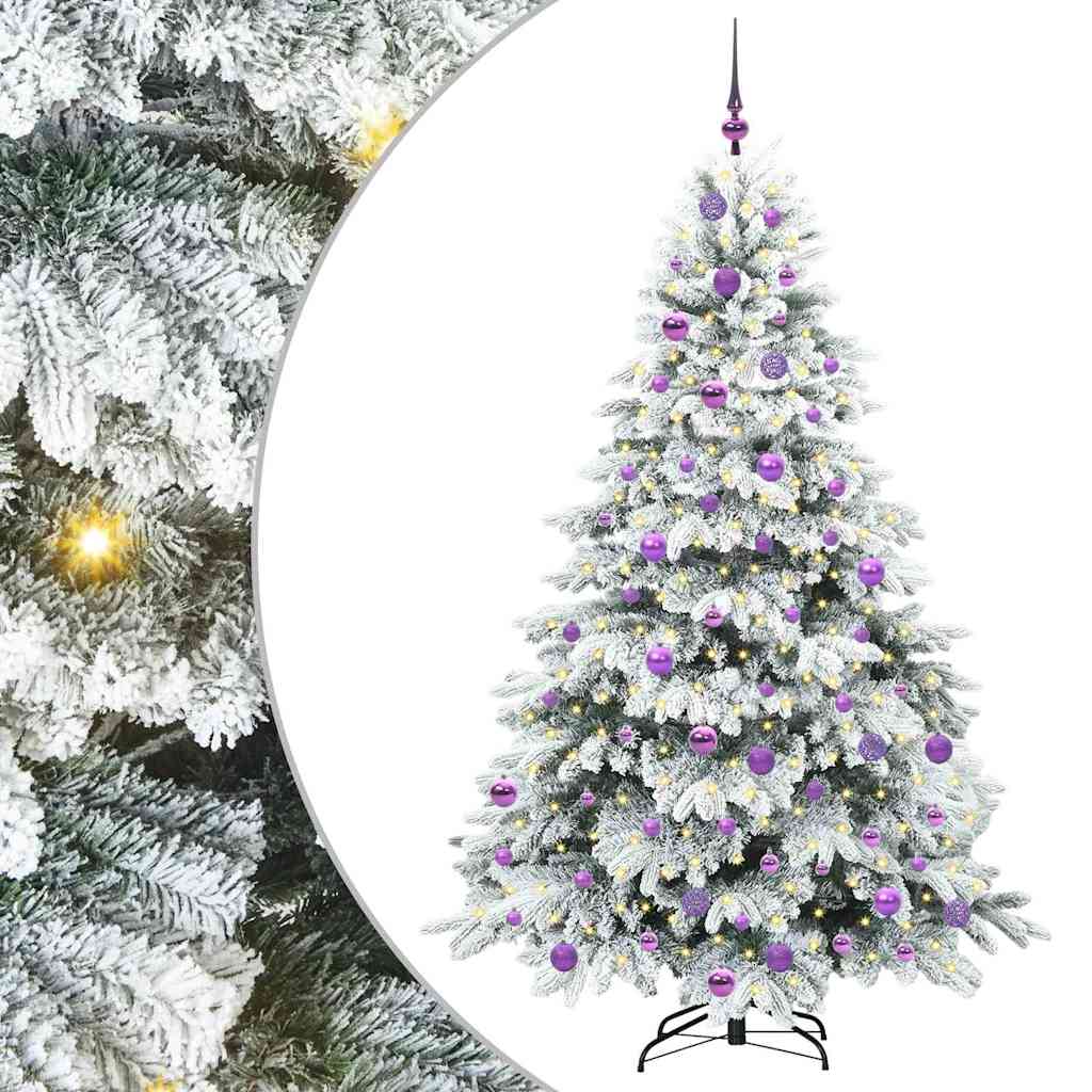 Kunstkerstboom met 300 LED met standaard Groen 180 cm PE en PVC