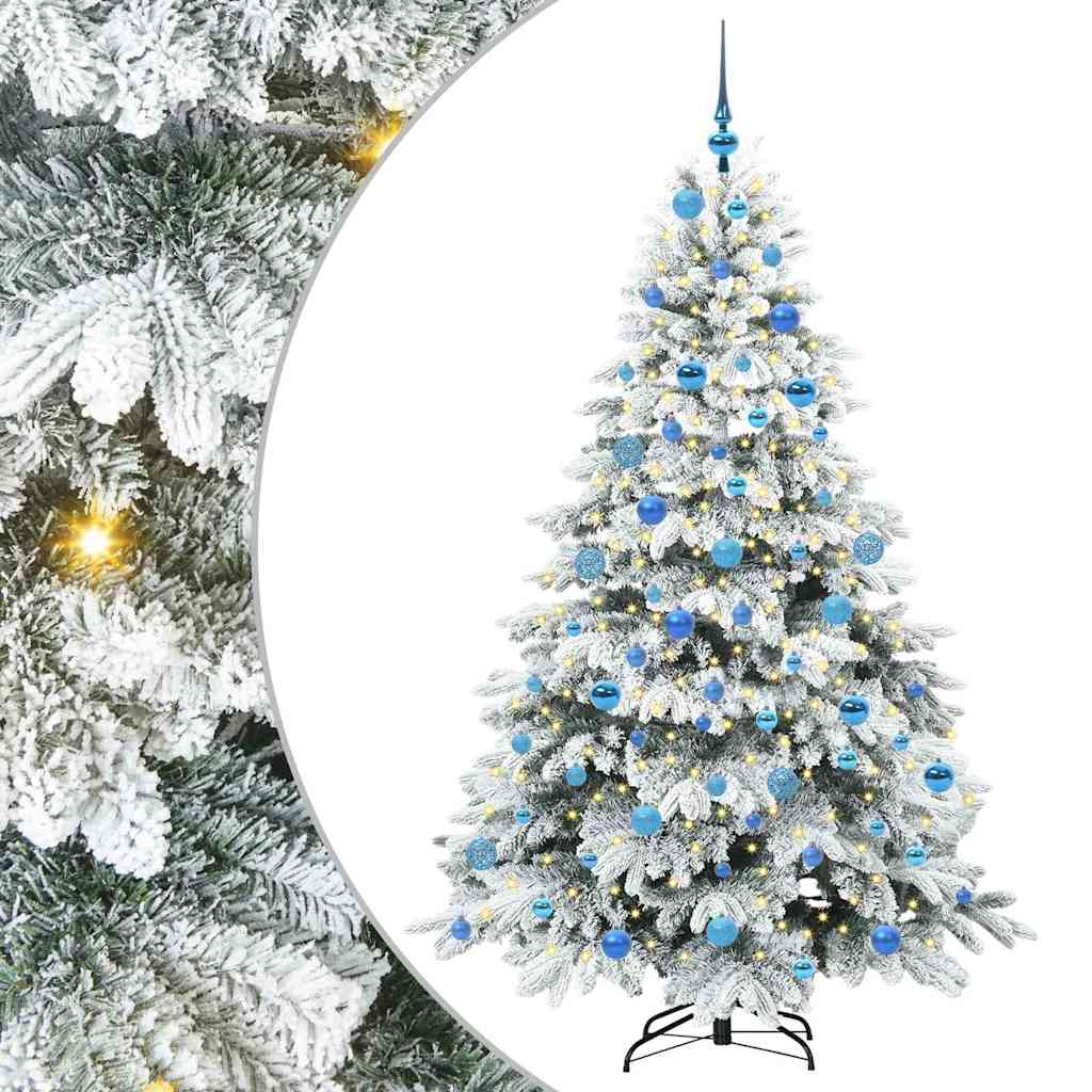 Kunstkerstboom met 300 LED met standaard Groen 180 cm PE en PVC