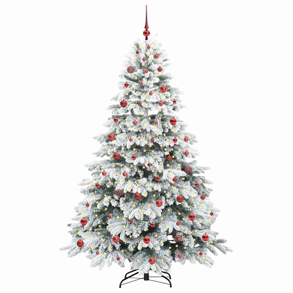 Kunstkerstboom met 300 LED met standaard Groen 210 cm PE en PVC