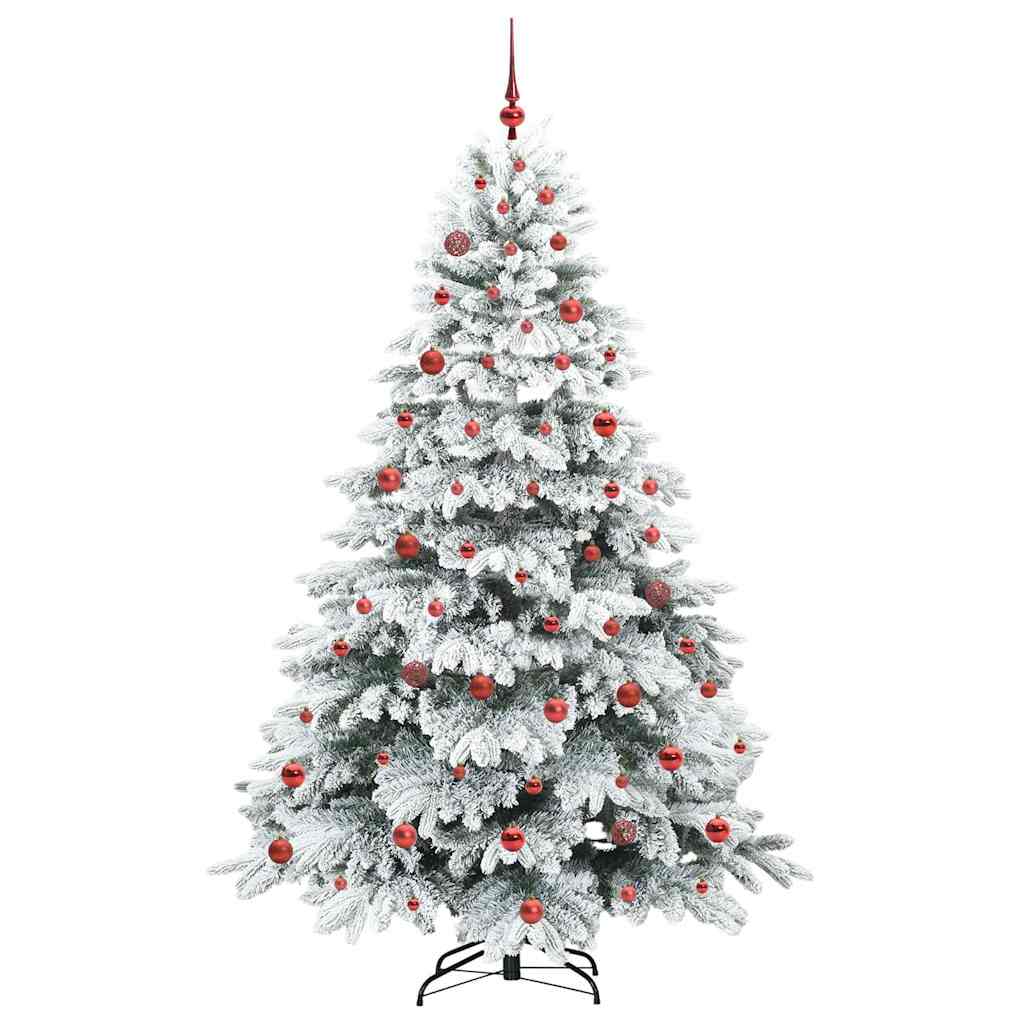 Kunstkerstboom met 300 LED met standaard Groen 210 cm PE en PVC