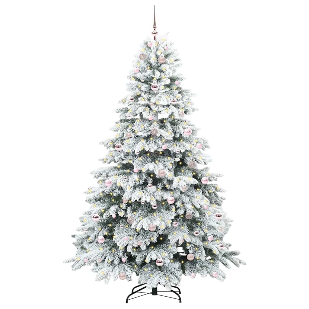 Kunstkerstboom met 300 LED met standaard Groen 210 cm PE en PVC