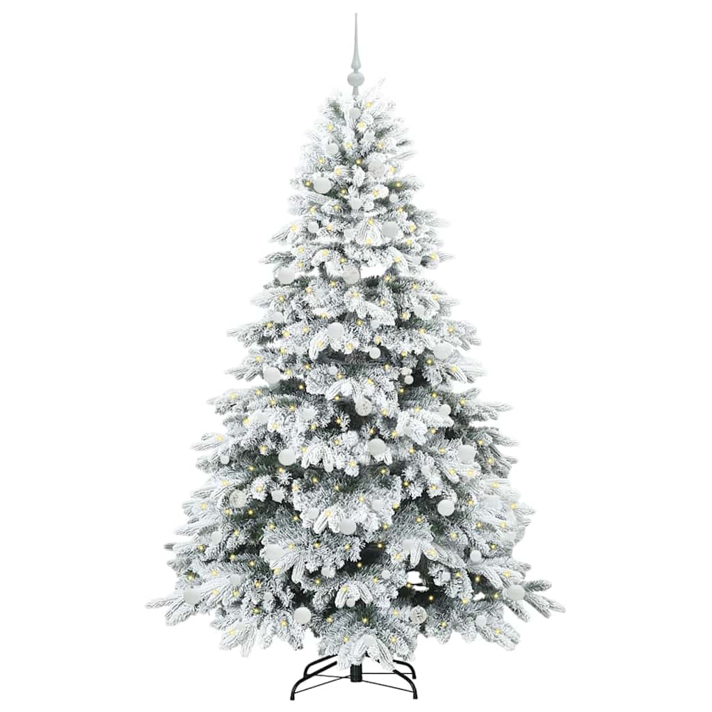 Kunstkerstboom met 300 LED met standaard Groen 210 cm PE en PVC