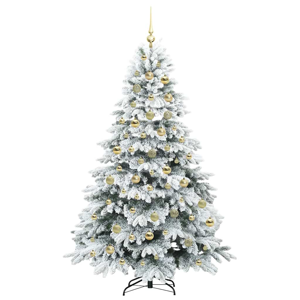 Kunstkerstboom met 300 LED met standaard Groen 210 cm PE en PVC