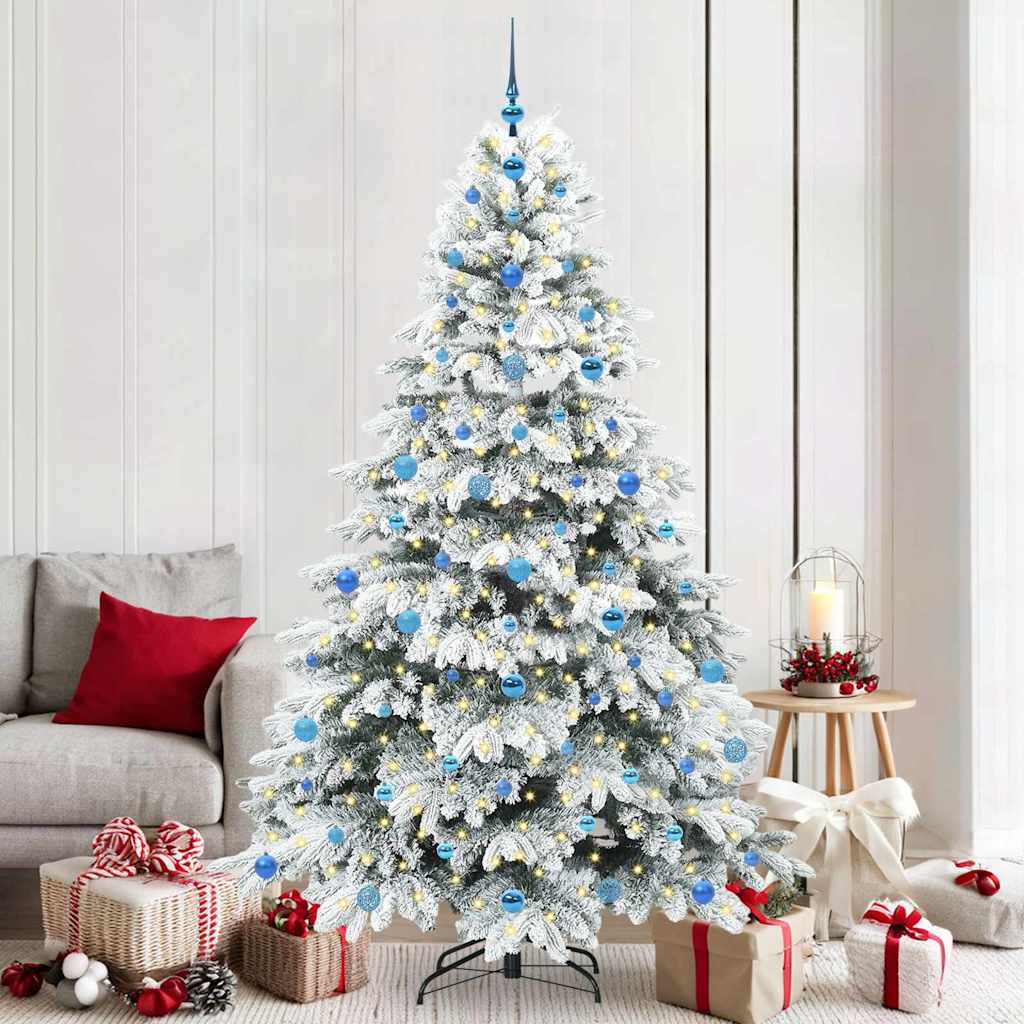 Kunstkerstboom met 300 LED met standaard Groen 210 cm PE en PVC