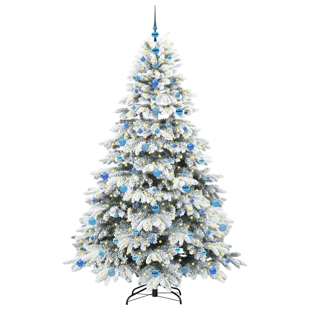 Kunstkerstboom met 300 LED met standaard Groen 210 cm PE en PVC