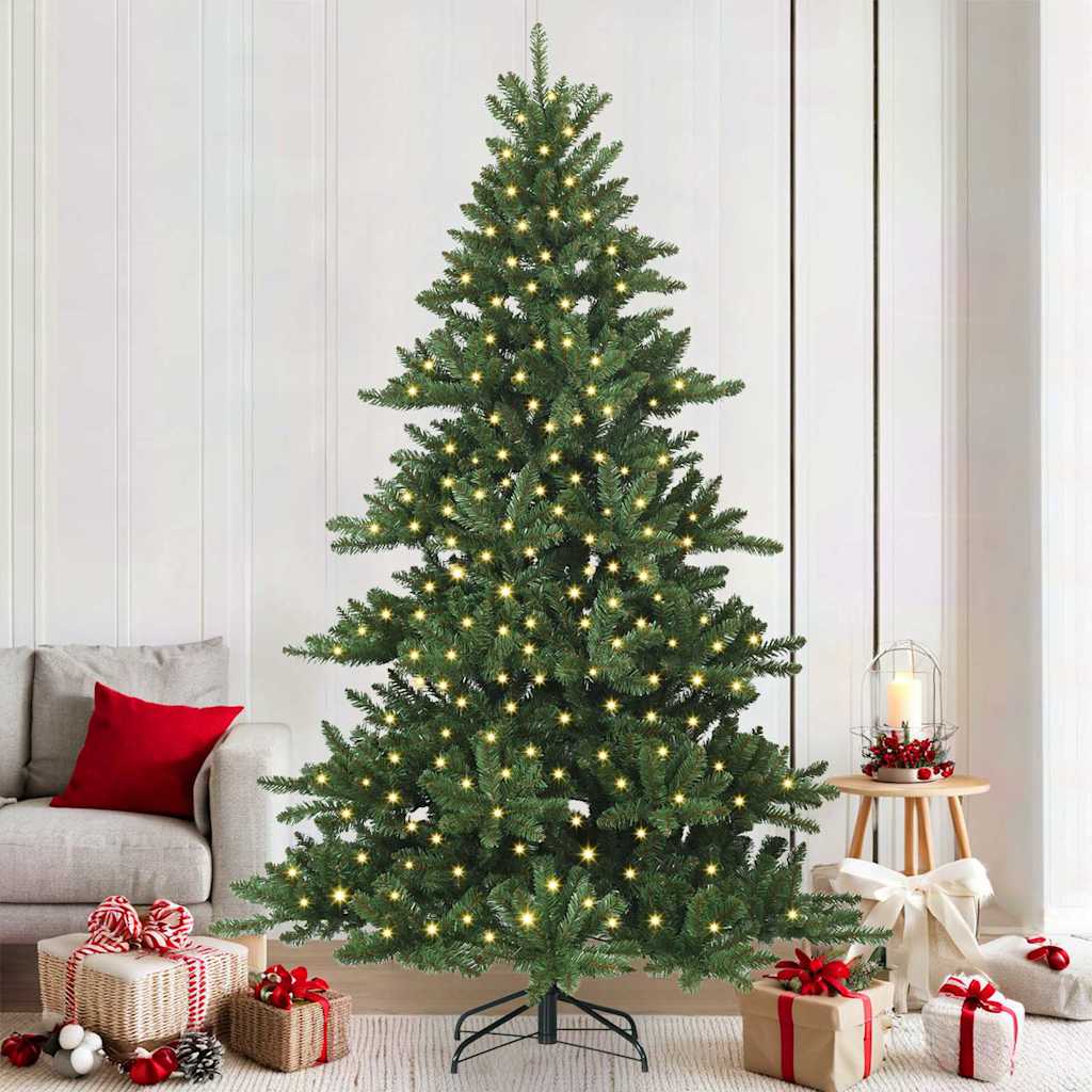 Kunstmatige Inklapbare Kerstboom met 300 LED 210 cm PVC