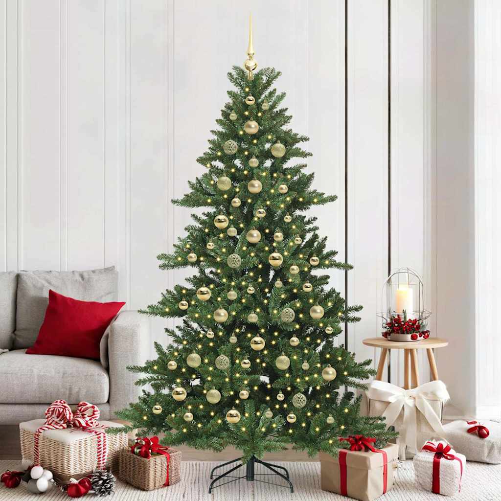 Kunstmatige Inklapbare Kerstboom met 300 LED 210 cm PVC